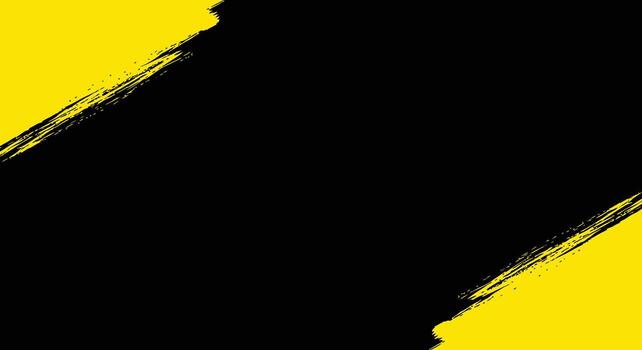 negrita amarillo cepillo golpes en negro crear dinámica contraste para moderno diseño antecedentes y impactante mensajería vector