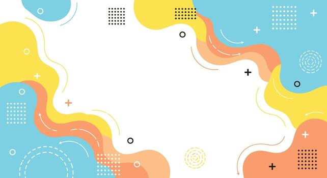 Vibrant abstract background with flowing shapes and dots for modern presentations and social media posts vector