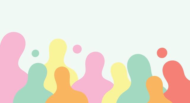 Vibrant abstract shapes promote unity and diversity creating a modern, playful background with pastel colors vector