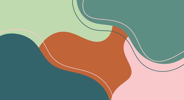 Modern abstract organic shapes with flowing lines create a calming, sophisticated backdrop for design. vector