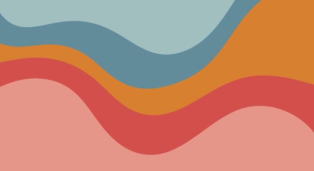 Vibrant abstract waves in warm earthy tones create a modern, soothing backdrop for design projects. vector
