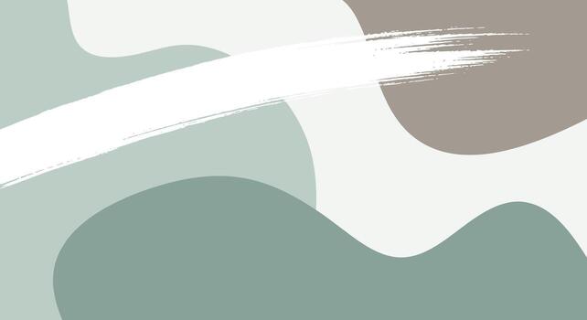 Modern abstract design with calming earthy tones and dynamic brush stroke accent vector