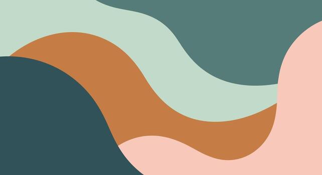 Soft flowing curves in earthy tones create a modern, organic abstract background design. vector