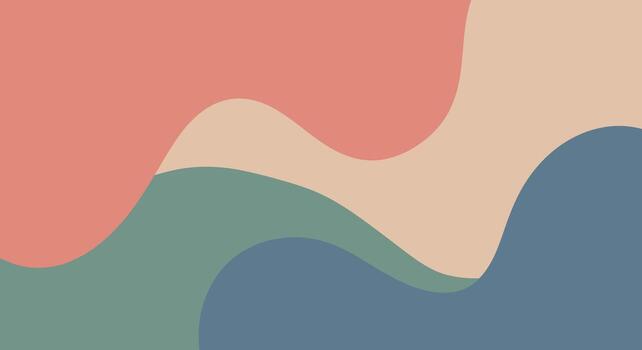 Soft pastel waves create a calming, modern abstract background perfect for design projects vector