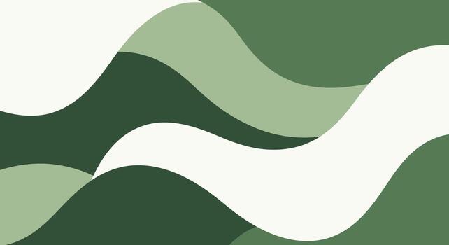 sereno resumen olas en calmante verde matices crear un moderno, orgánico fondo para diseño. vector
