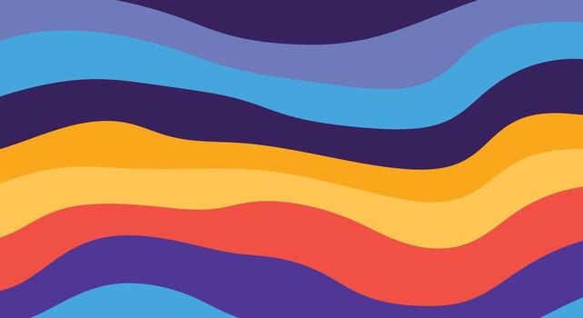 vibrante resumen olas en calentar y frio colores crear un dinámica, moderno visual fluir Perfecto para diseño antecedentes vector