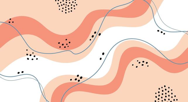 Vibrant abstract waves with playful dots and flowing lines create a modern, energetic background. vector