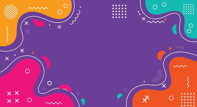 vibrante resumen antecedentes con juguetón formas y moderno diseño elementos, Perfecto para creativo proyectos vector