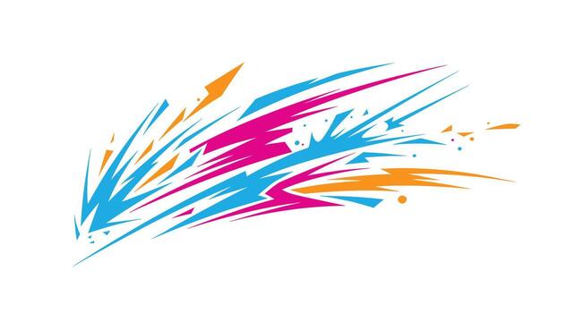 Dynamic splash of vibrant colors creating exciting energy for modern designs and creative backgrounds vector