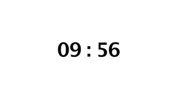 From 10 to 9 countdown timer on a white background video