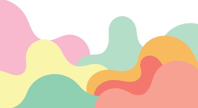 Modern pastel waves background for vibrant presentations, websites, and creative projects with a playful feel vector