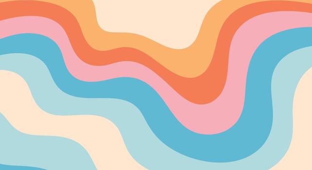 vibrante retro olas creando un sentido de movimiento y fluir Perfecto para diseño proyectos vector