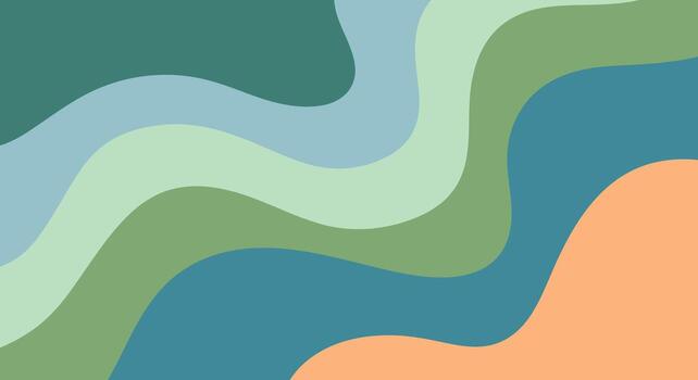 Calming earth tone waves create a serene backdrop for presentations or creative projects with modern style vector