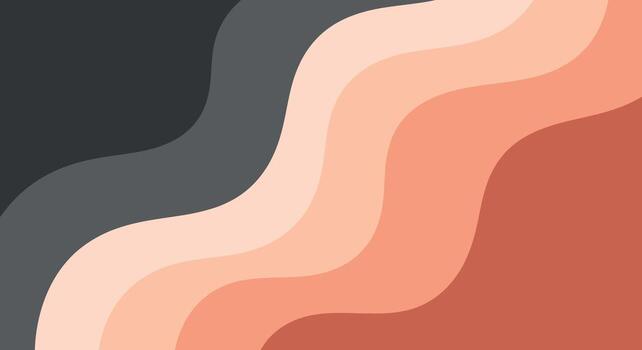 Modern abstract wavy background with warm peach and cool gray tones creating a serene flow vector