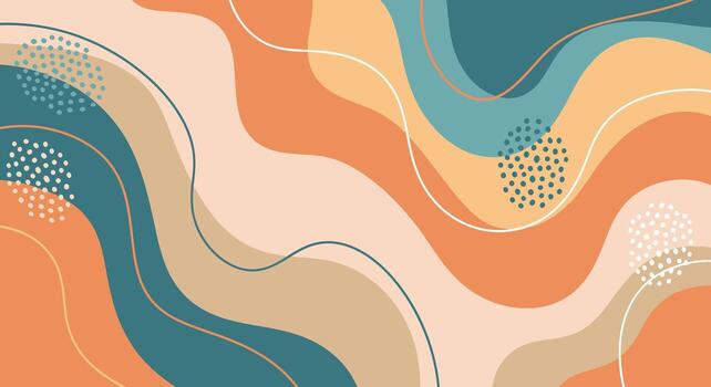 Trendy abstract background in warm earth tones for website header and social media marketing campaigns vector