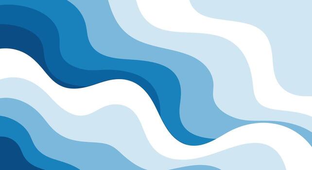 Modern abstract background with dynamic blue flowing waves for contemporary designs and creative projects vector