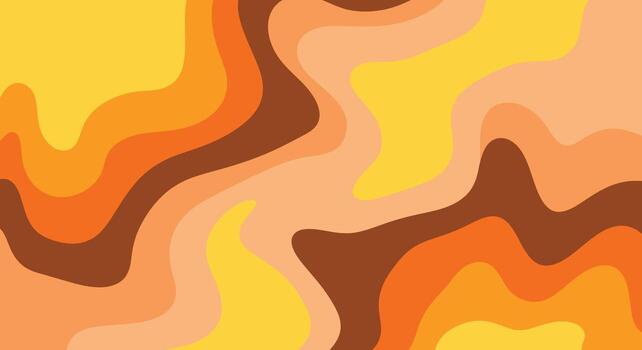 Trendy warm color palette waves create a vibrant, eye-catching abstract background for your next project vector
