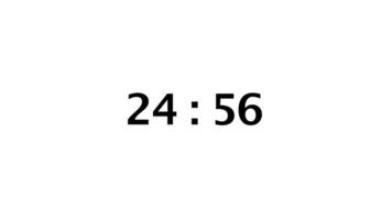 a partir de 25 para 24 minuto contagem regressiva cronômetro em uma branco fundo video