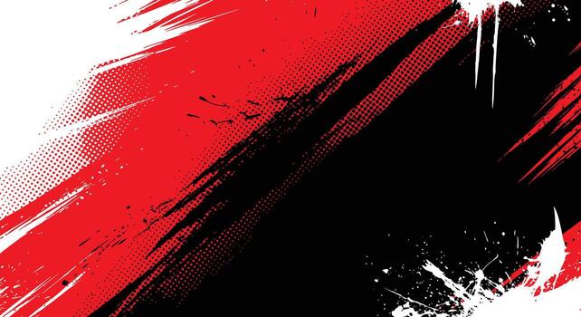 Dynamic abstract background with bold red, black, and white grunge elements for modern design vector
