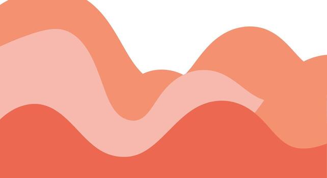 Elegant abstract wavy layers background in coral and peach for modern designs and presentations vector