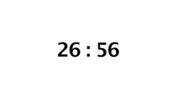 a partir de 27 para 26 contagem regressiva cronômetro em uma branco fundo video