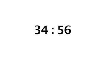 a partir de 35 para 34 contagem regressiva cronômetro em uma branco fundo video