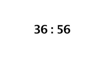 a partir de 37 para 36 contagem regressiva cronômetro em uma branco fundo video
