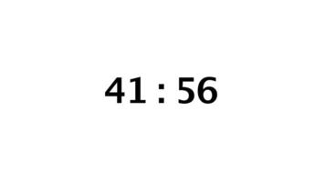 a partir de 42 para 41 minuto contagem regressiva cronômetro em uma branco fundo video