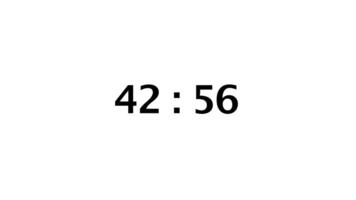 a partir de 43 para 42 contagem regressiva cronômetro em uma branco fundo video