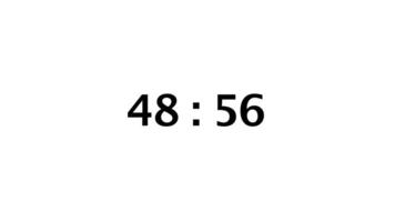 a partir de 49 para 48 contagem regressiva cronômetro em uma branco fundo video
