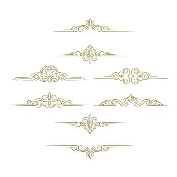 Art of collection of vintage decorative ornamental frames, borders, and design elements for elegant text and titles, isolated on white background vector