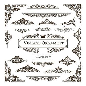 Art of collection of handdrawn decorative frames and borders with floral elements and wavy lines, isolated on white background vector