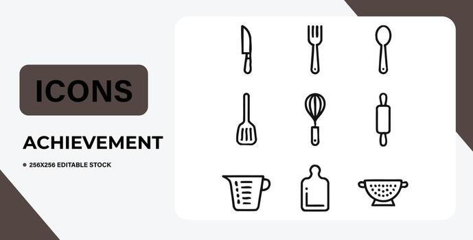 Art of collection of stylized food icons featuring various berries and fruits, presented on a clean white background for easy integration vector