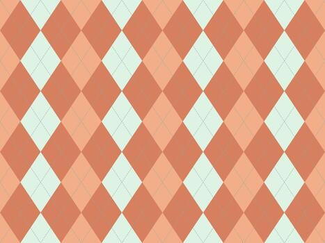 elegante argyle modelo en suave melocotón y menta verde. Perfecto para antecedentes, textiles, o marca proyectos sutil, sofisticado diseño transporta un sentido de eterno estilo y clásico apelar. vector