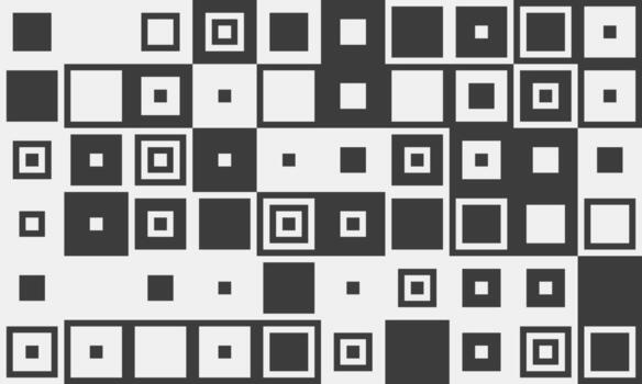 resumen escala de grises cuadrado modelo. moderno geométrico diseño presentando variar tamaños y sombras de cuadrícula, ideal para antecedentes, sitio web pancartas, o relacionado con la tecnología proyectos vector