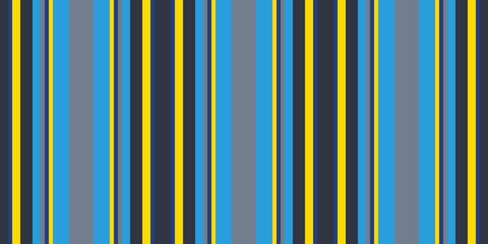 Vibrant vertical stripes in blue, grey, and yellow create a dynamic, modern pattern. Ideal for backgrounds, website design, textile prints, or any project needing a bold, geometric aesthetic. vector