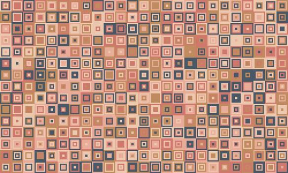 resumen geométrico modelo presentando un multitud de pequeño cuadrícula en apagado tierra tonos vector