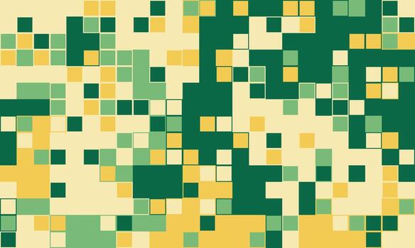 Abstract mosaic pattern in muted yellow, green, and beige tones. Ideal for backgrounds, website design, or presentations, conveying concepts of data, technology, or nature. vector