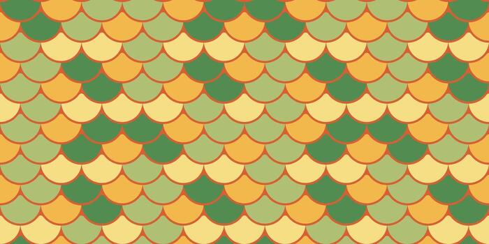 Vibrant abstract seamless pattern. Earthy tones in a fish scale design create a textured, organic feel. Perfect for textile prints, website backgrounds, or playful branding. vector