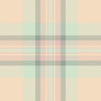 Elegant pastel plaid pattern in soft peach, mint green, and gray. Perfect for textile design, fashion, stationery, or website backgrounds. Subtle texture adds visual interest. vector