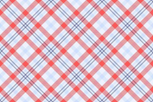 Elegant diagonal plaid pattern in soft coral and light blue. Perfect for textile designs, website backgrounds, or crafting projects. vector