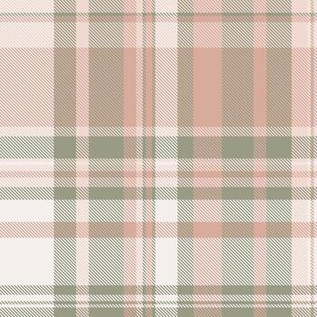 Subtle blush pink and sage green plaid pattern. Elegant textile design ideal for fashion, home decor, and website backgrounds. Soft, muted tones create a calming and sophisticated aesthetic. vector