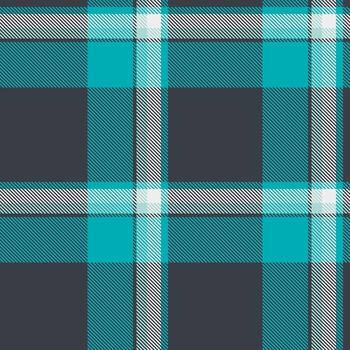 Primary check fabric , linear pattern tartan seamless. Dog tooth plaid texture textile background in dark and cyan colors. vector