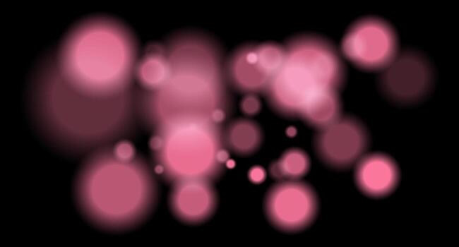 Large soft red bokeh circles with glow on black background, creating a dreamy abstract field. Suitable for festive, sci-fi or digital designs. vector