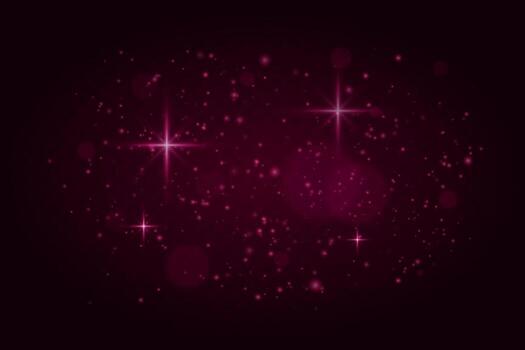 Sparkling particles with red glow and soft light flares on dark background. Gentle twinkle effect for festive or dreamy scenes. vector