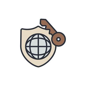 seguridad acceso proteger íconos aislado en blanco antecedentes. plano estilo diseño vector