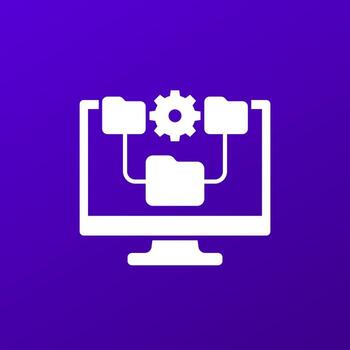 versión controlar icono con un computadora vector