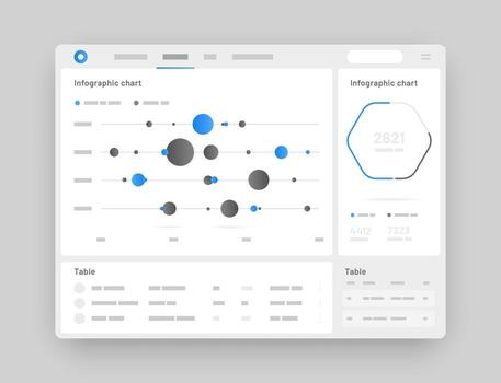 Web app Dashboard UI and UX Kit. Elements of infographics Use in presentation templates, mobile app and corporate report. vector