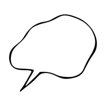 Hand drawn speech bubble chatting Blank empty message box Textbox frame for banners, price tags, stickers, design vector