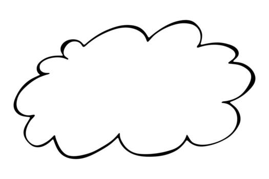 cloud Hand drawn speech bubble Blank empty message box Textbox frame for banners, price tags, stickers, design vector